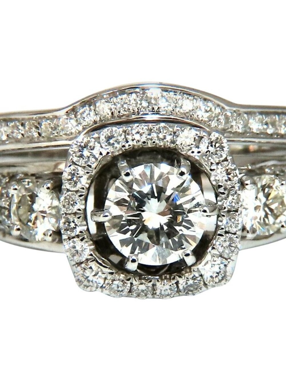GIA certified .74ct. natural diamond & 1.00ct Engagement ring 14 Karat Band*